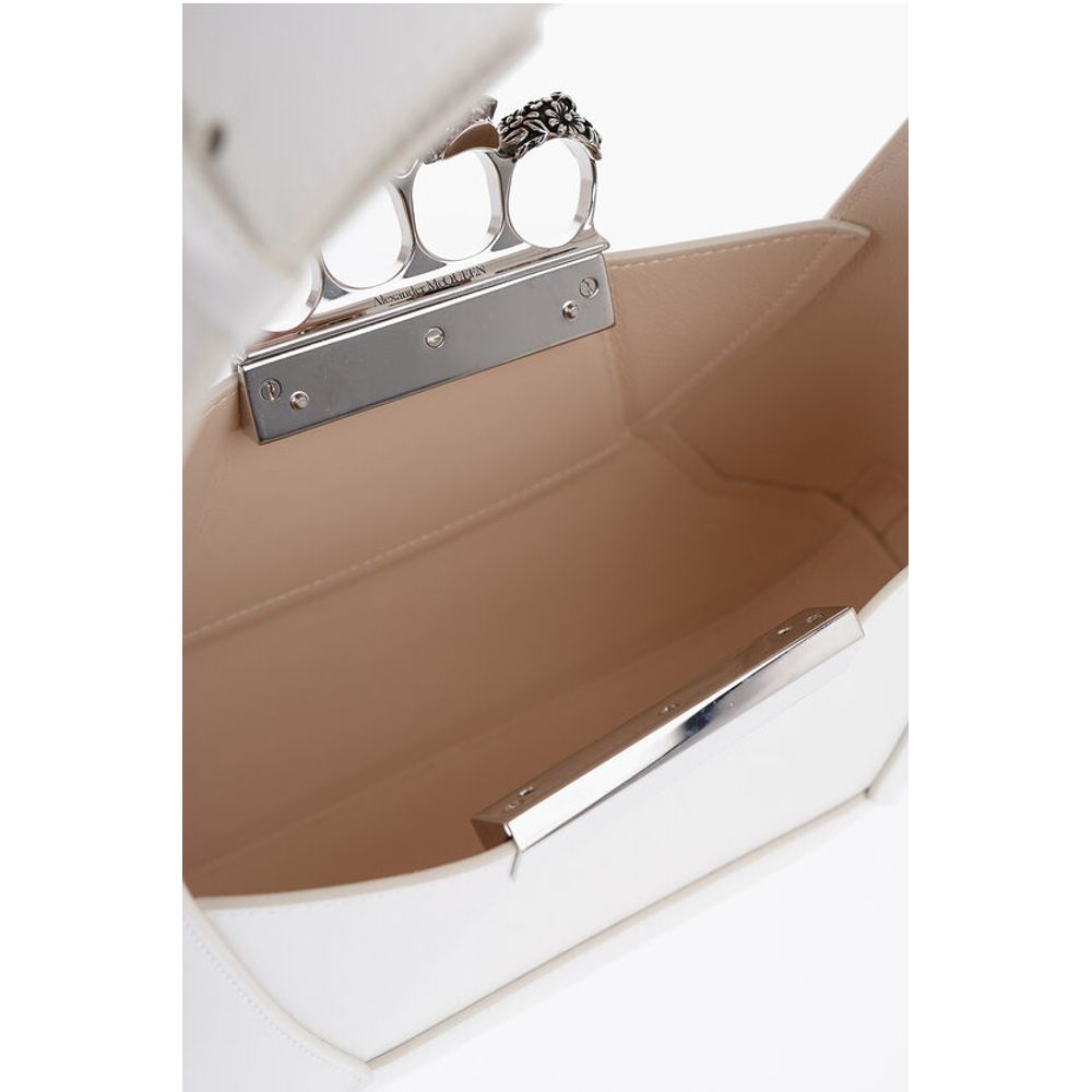 Alexander McQueen saffiano leather hobo bag with jewel clasp